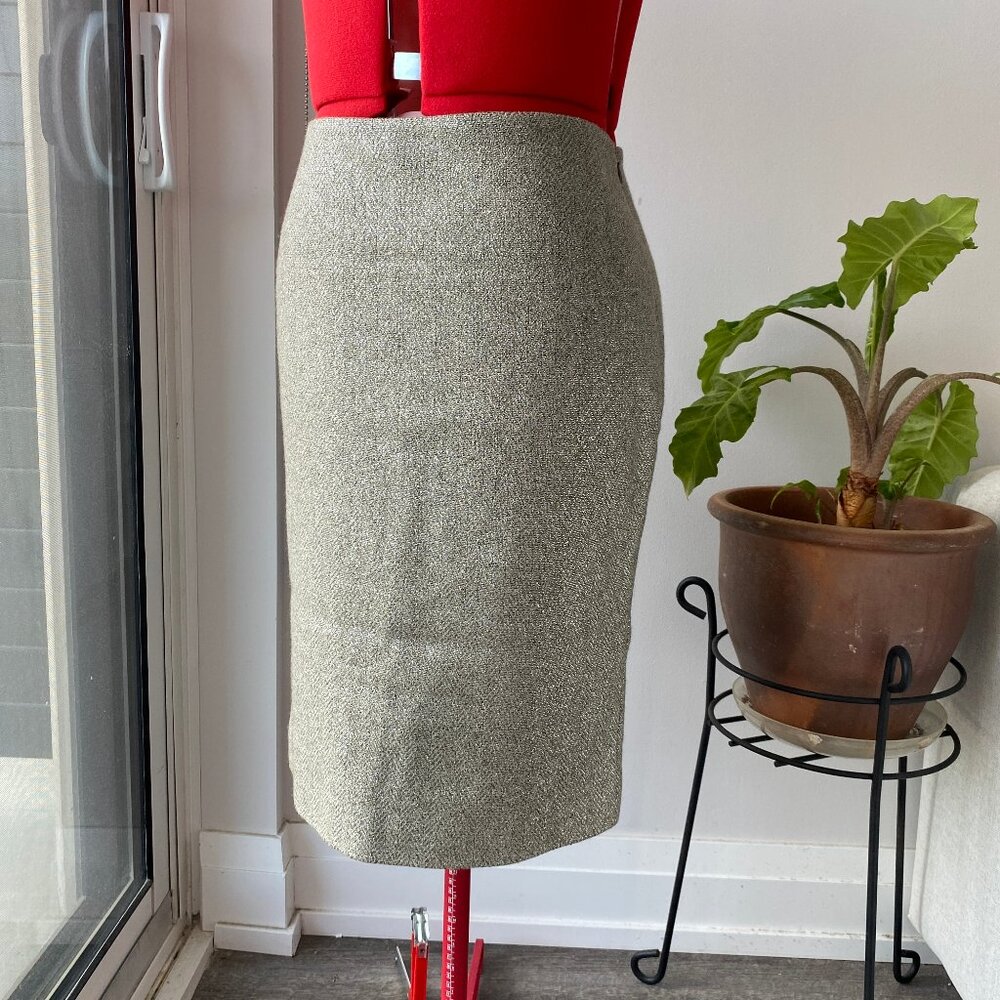 Ralph Lauren Grey & Silver Pencil Skirt Size 8
